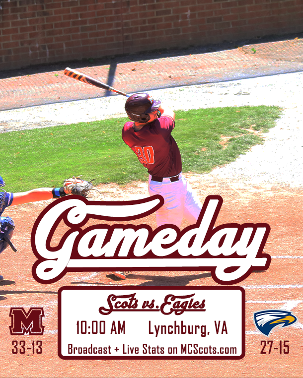 MC Scots Baseball (@mcbaseballscots) on Twitter photo Rematch with the Eagles
๐<a href="/EmoryBaseball/">Emory Baseball</a>
โฐ10 AM
๐Lynchburg, Va
๐๏ธJames C. Fox Field
๐tinyurl.com/4befhnja
๐บtinyurl.com/4p6kdhzt Rematch with the Eagles
๐<a href="/EmoryBaseball/">Emory Baseball</a>
โฐ10 AM
๐Lynchburg, Va
๐๏ธJames C. Fox Field
๐tinyurl.com/4befhnja
๐บtinyurl.com/4p6kdhzt