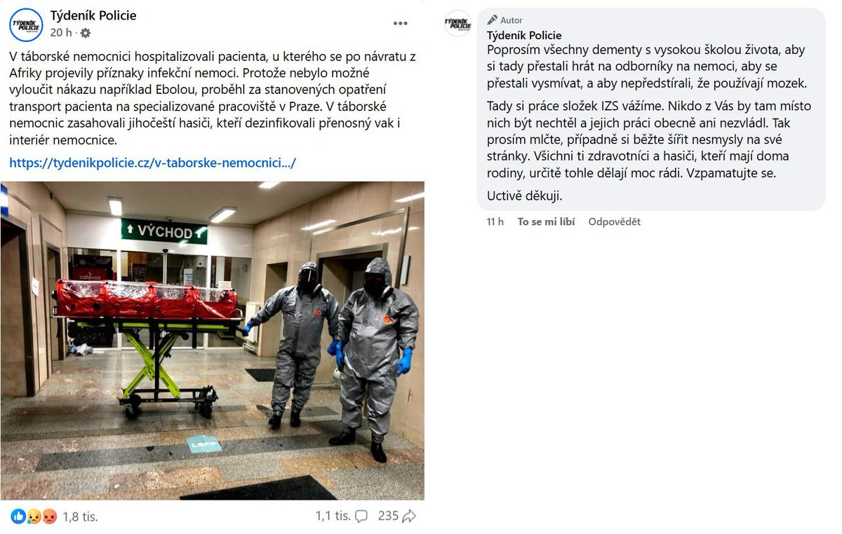 PolicieCZ's tweet photo. S Týdeníkem policie  @TydenikPolicie nemáme nic společného a jedná se o soukromý projekt, nikoliv náš komunikační kanál. Jeho redaktoři mají tu výhodu, že si mohou dovolit napsat i to, o čem my jen sníme. #policiepp https://t.co/PYUMz7ZCX7
