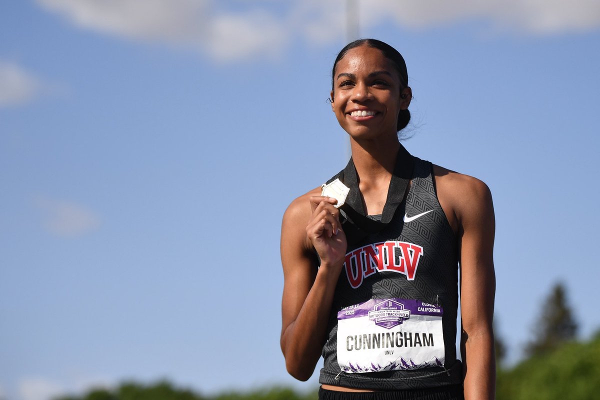 unlvtfxc's tweet image. What a final day it was of the 2025 Credit Union 1 @MountainWest Outdoor Track &amp;amp; Field Championships 😎

#MWOTF | #MakingHerMark | #BrickBy🧱