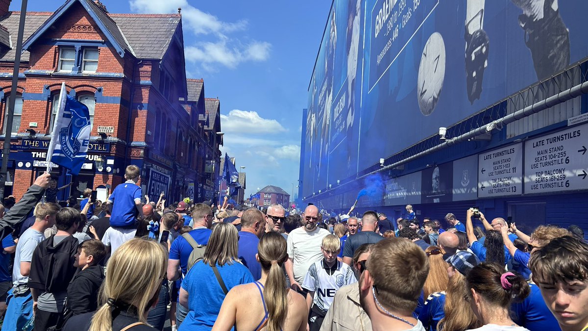 As many Everton fans outside Goodison for the closing ceremony as inside. What a day