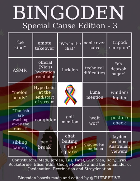 THEBEEHlVE's tweet photo. And of course, this entire thing wouldn't be complete without some bingoden boards, right?
Just like last time, feel free to pick from 4 boards and donate to the charity of your choice.
Charity 1 - https://t.co/KQEB29T1hF
Charity 2 - https://t.co/tvfOrqfhlh https://t.co/5qspmgDZVq