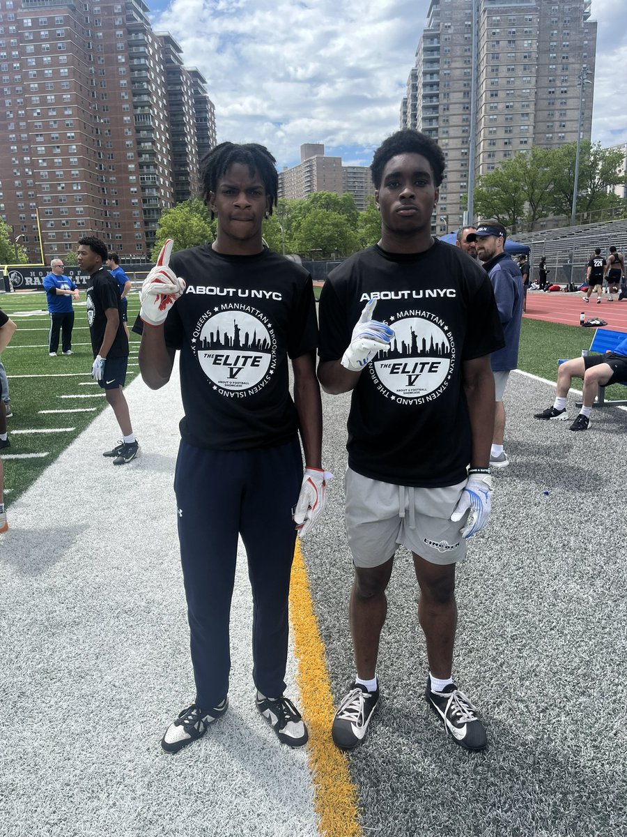 Jared Valluzzi (@jared_valluzzi) on Twitter photo Abraham Lincoln will have one of the top DB duo’s in New York City. Jaiden Brooks (<a href="/LockssJB2/">Jaiden Brooks</a>) transferred in from Canarsie and was one of the most athletic players at the <a href="/EliteVShowcase/">Elite V Showcase</a> yesterday. On the left, Labron Hicks (<a href="/BronnHicks12/">Labron Hicks</a>) also had an excellent morning, similar Abraham Lincoln will have one of the top DB duo’s in New York City. Jaiden Brooks (<a href="/LockssJB2/">Jaiden Brooks</a>) transferred in from Canarsie and was one of the most athletic players at the <a href="/EliteVShowcase/">Elite V Showcase</a> yesterday. On the left, Labron Hicks (<a href="/BronnHicks12/">Labron Hicks</a>) also had an excellent morning, similar