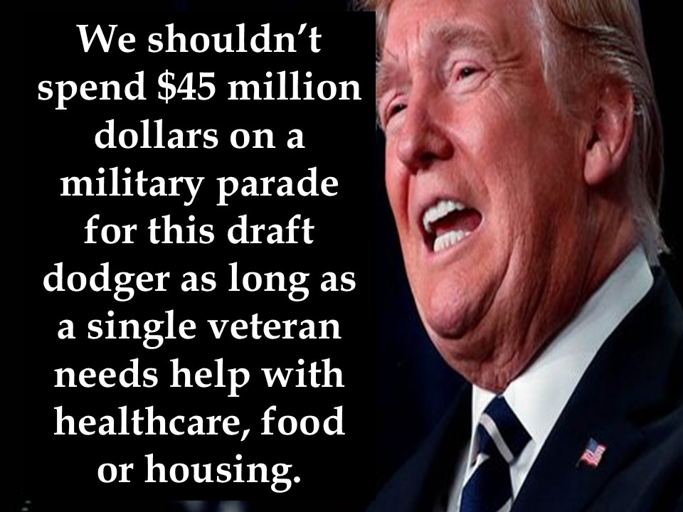 CBS: Trump's birthday/Army parade could cost up to $45 million, including 100+ vehicles, thousands of soldiers who will be housed in federal buildings &amp; Abrams tanks requiring laying down metal plates on the streets.

But 5 pencils &amp; 2 dolls for us!😡
#TrumpIsUnfitForOffice