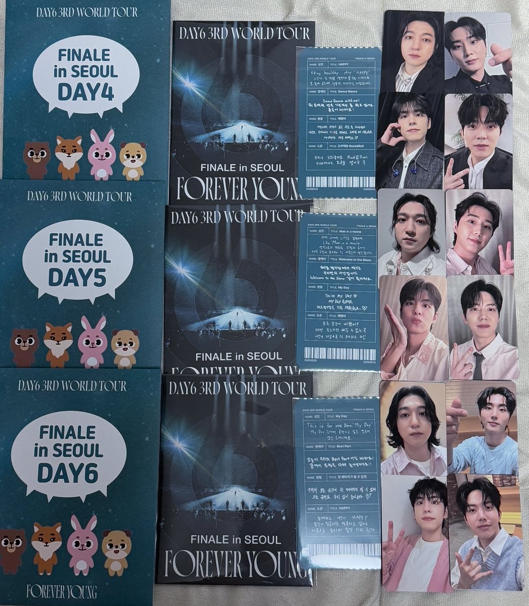 DAY6 FOREVER YOUNG FINALE in SEOUL 
1~6회차 입장기프트