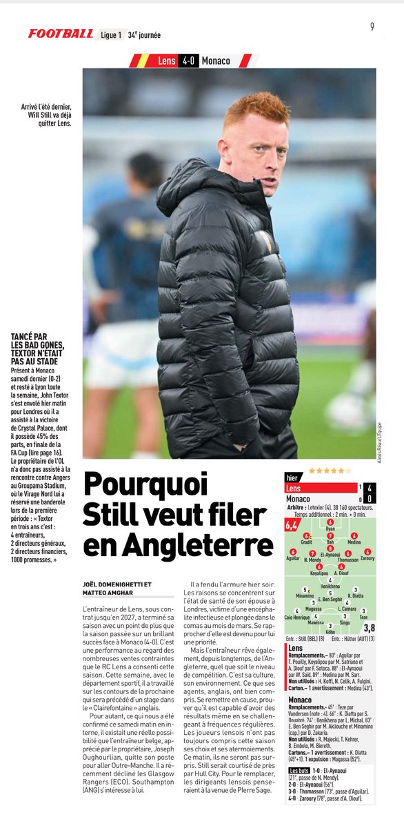 LudoLamoureux's tweet photo. #RCLMON #ligue1mcdo #J34 #lequipe #entongs #travaillerdurlasaisonprochaine #asm #monaco https://t.co/HLQKRDjl2J