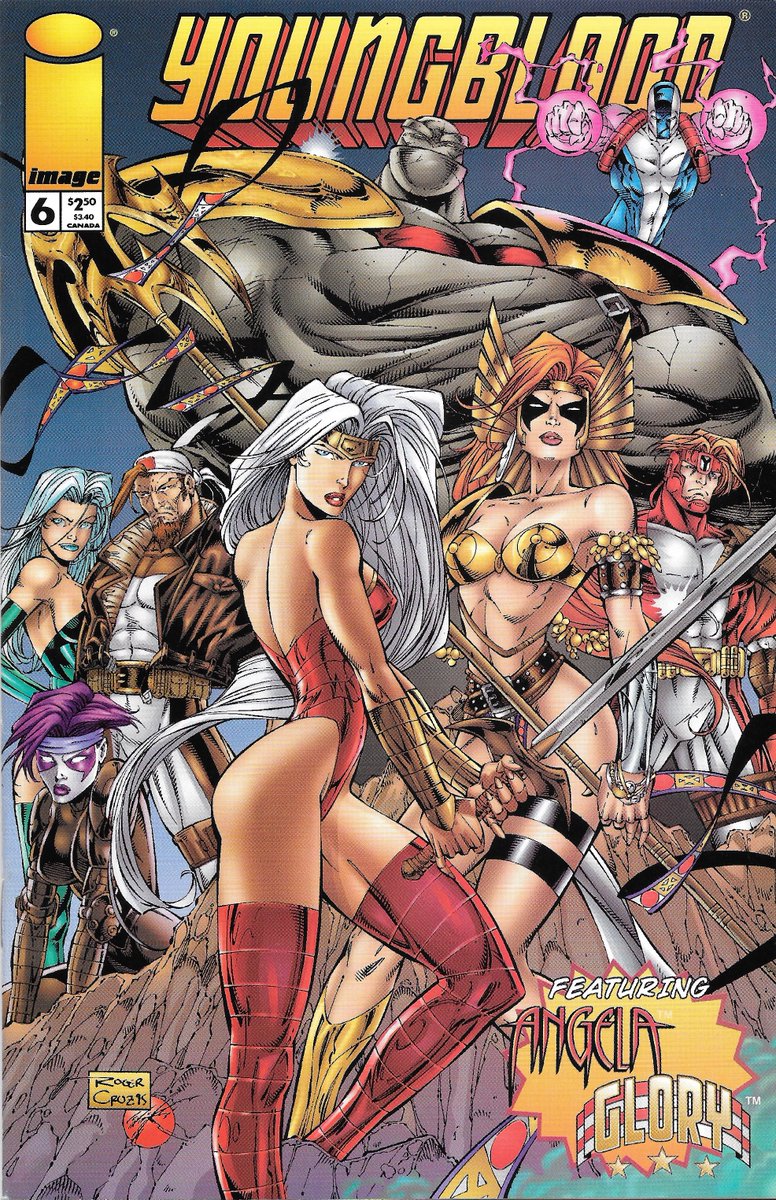 Rob Messick (@robmessick) on Twitter photo Youngblood v2 #6. Another nice Roger Cruz cover, and the issue itself is part of the "Rage of the Angels" crossover starring Glory and Angela.
<a href="/robertliefeld/">robliefeld</a> #Youngblood #RogerCruz <a href="/DannyMiki_/">Danny Miki โ๏ธ๐ค๐ผ๐๏ธ</a> <a href="/ImageComics/">Image Comics</a> #Extreme <a href="/Todd_McFarlane/">Todd McFarlane</a> #Glory #Angela #Badrock #Riptide #Shaft #DieHard Youngblood v2 #6. Another nice Roger Cruz cover, and the issue itself is part of the "Rage of the Angels" crossover starring Glory and Angela.
<a href="/robertliefeld/">robliefeld</a> #Youngblood #RogerCruz <a href="/DannyMiki_/">Danny Miki โ๏ธ๐ค๐ผ๐๏ธ</a> <a href="/ImageComics/">Image Comics</a> #Extreme <a href="/Todd_McFarlane/">Todd McFarlane</a> #Glory #Angela #Badrock #Riptide #Shaft #DieHard