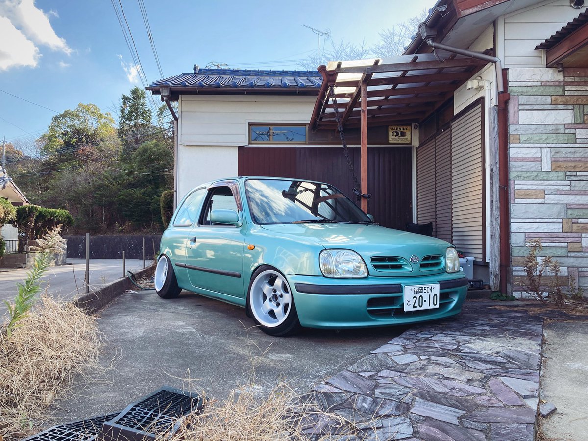karasu_5867's tweet photo. K11マーチ売ります　福岡
3ドア 1000 MT   走行52640

ドノーマルワンオーナー車から作りました。

ホイール ステファンBCW 8J
車高調
リアアクスル 8度ぐらい
レカロ セミバケ2脚
ステアリング
ラテラルロッド
マフラーリアピース

車検切れたので一時抹消渡し

現車40 転がし35 https://t.co/ZCCDBPJ8xL