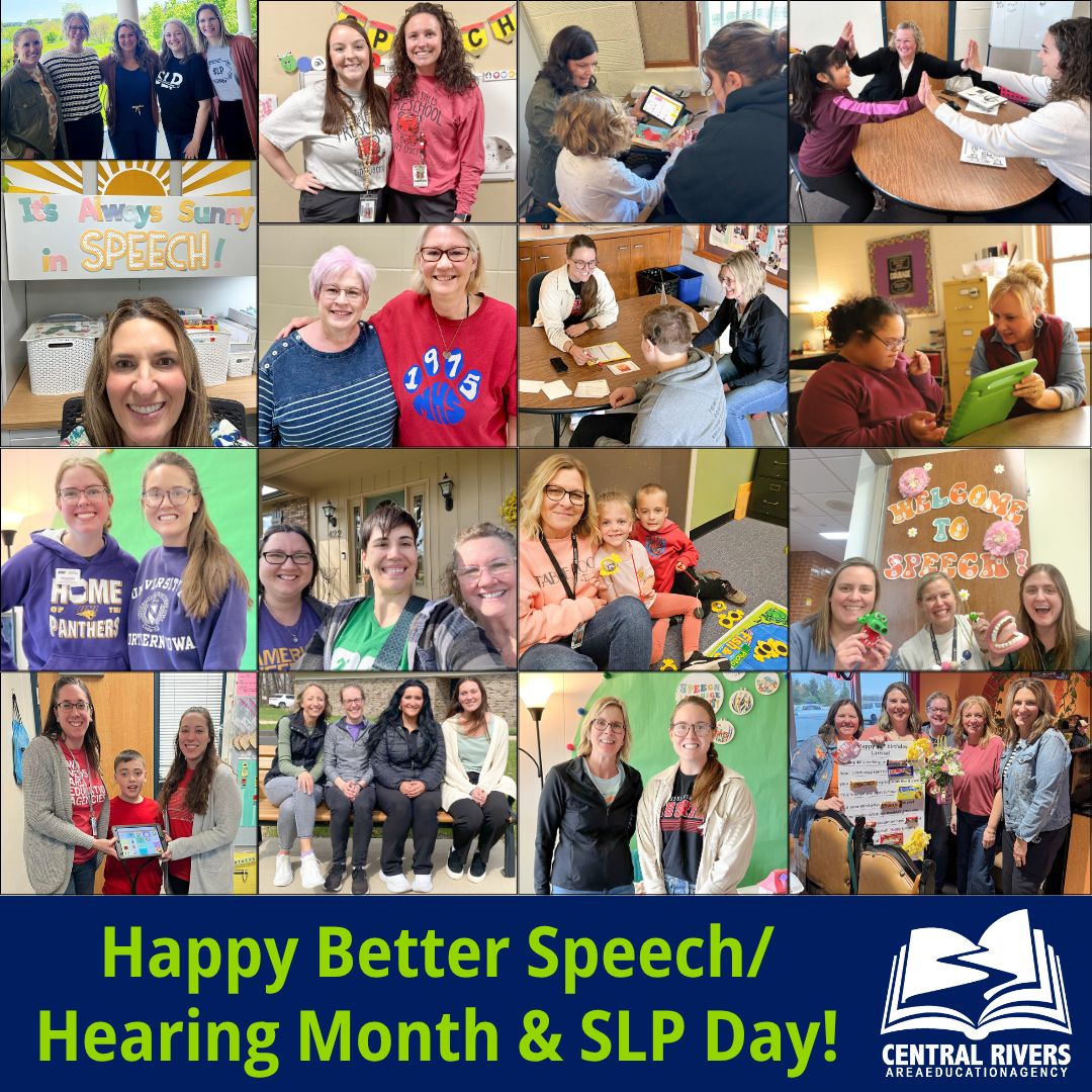 May is #BetterHearingandSpeechMonth! 🦻💬 Today is #NationalSLPDay! #CRAEA is proud to have Audiologists, Audiometrists, SLPs &amp; SLPAs who serve, support &amp; advocate on behalf of Iowa’s children &amp; families every day! Meet some of our amazing specialists! #iaedchat