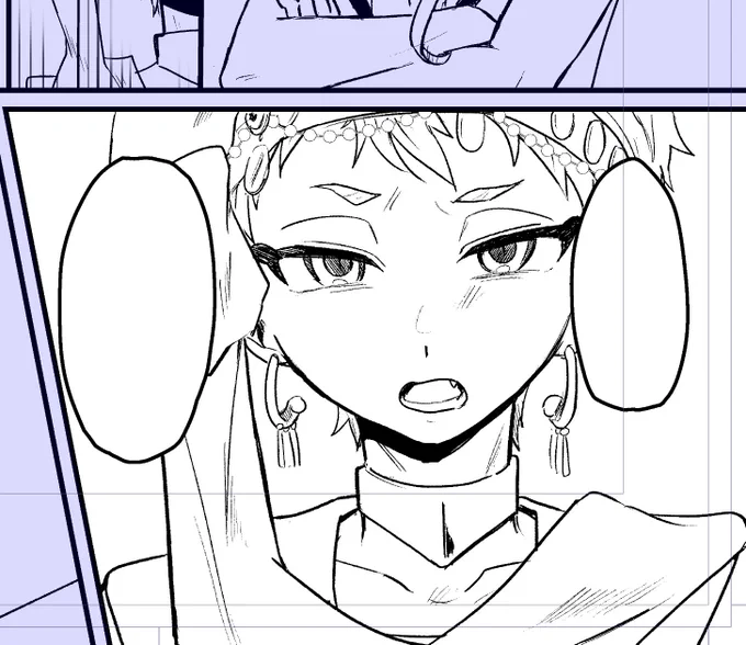ペン入れはこれぐらいのがしゃがしゃ具合で進んでいる 