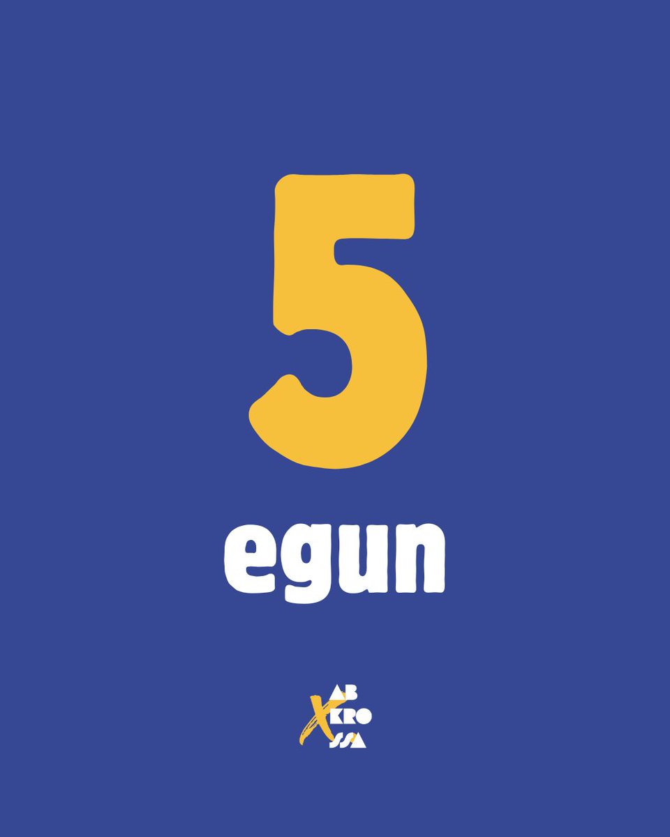 ABkrossa's tweet photo. ⏳5 egun. 120 ordu. 7.200 minutu. 432.000 segundu. Berriro zuek ikusteko 🫶
Azken egunak izena emateko! 👉 🔗 https://t.co/PkMgaocNYn -en
#ABkrossa #ABkrossa25 #AmaraBerri #Amara #Donostia #lasterketa #euskara #atzerakontaketa https://t.co/SmNeZHI036