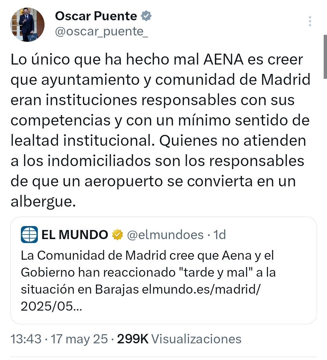 oscar_puente_'s tweet photo. Necesitan que se lo explique Grok. De eso se nutre la derecha de este país, de la ignorancia. Especialmente Almeida y Ayuso. En materia competencial es preocupante, de ahí la necesidad de que en las escuelas se enseñe a los jóvenes algunas cuestiones básicas. https://t.co/Q3G09a42b9