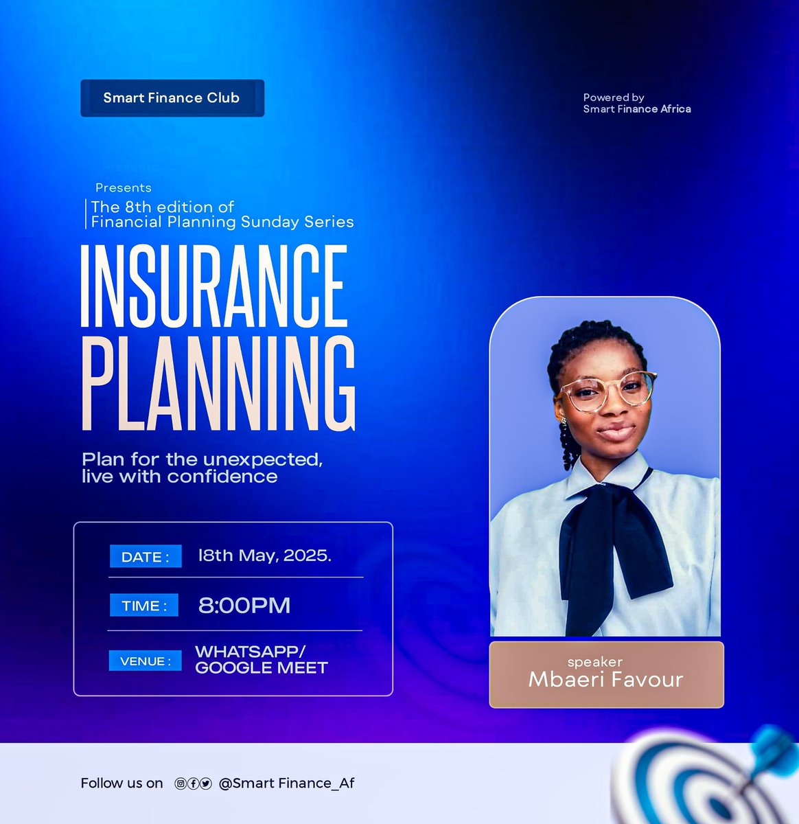 Smartfinance_Af's tweet photo. :
You don’t need a crystal ball — you need a plan.
Insurance helps you face life’s “what ifs” with confidence.
Because peace of mind? That’s real wealth.
#InsurancePlanning #SmartFinance #LivePrepared https://t.co/HxECfq0a9u