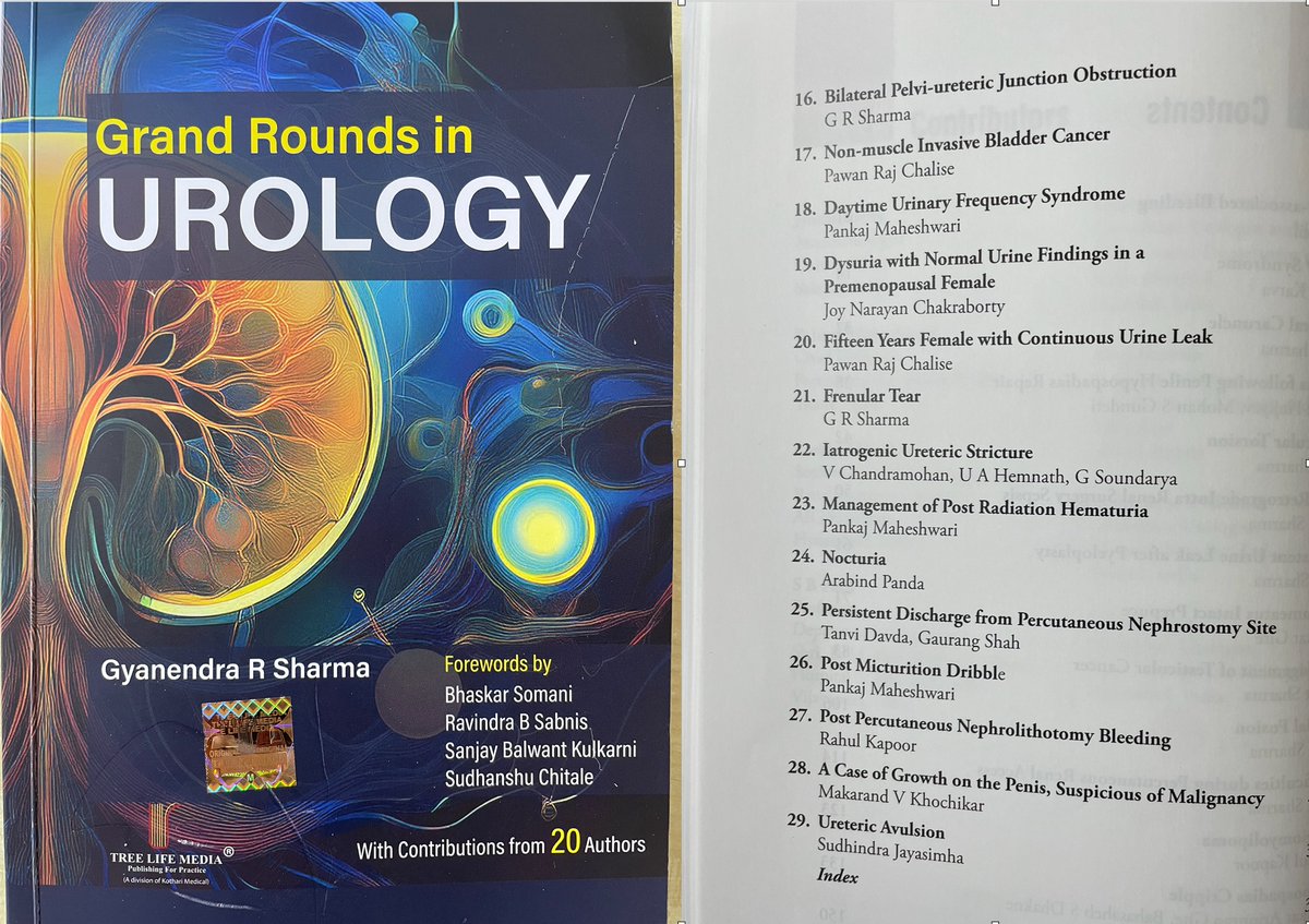 Congratulations to Dr Gyanendra R Sharma for Editing the "Grand Rounds in Urology".
Honoured to get an opportunity to write three chapters in this book. 
This effort by GRS would undoubtably be of great use to residents and trainees.
