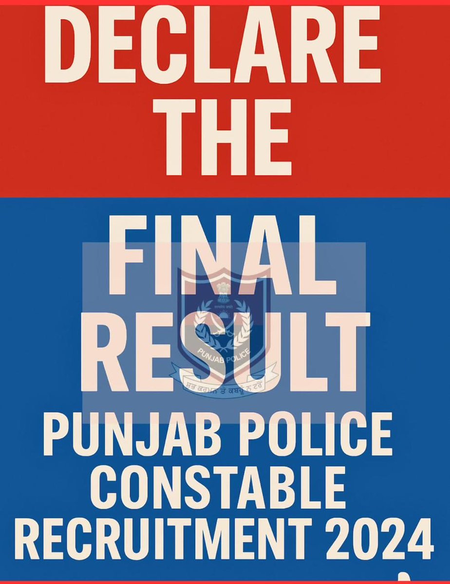 Deepkharoud47's tweet photo. Please declare PUNJAB POLICE Constable Result 2024 ⁦@BhagwantMann⁩ ⁦@AAPPunjab⁩ ⁦@PunjabPoliceInd⁩ ⁦@DGPPunjabPolice⁩ https://t.co/9KwV3H9dkF