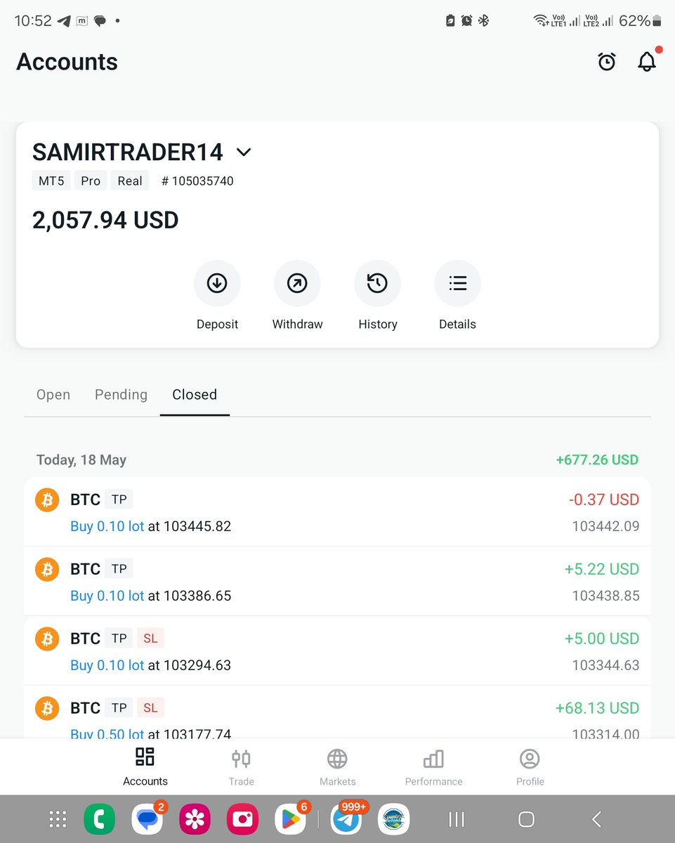 SamirDTrader14's tweet photo. @365ForexTrader 677 dollar today. https://t.co/ymoK6Htf1m
