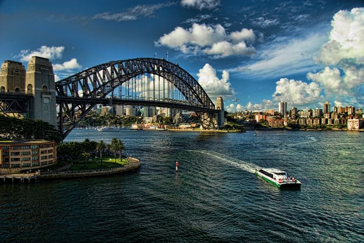 InterfaceImages's tweet photo. Art of the Day: "Sydney Harbour Bridge in Sydney, Aus". Buy at: https://t.co/Hzj8jxIMvR https://t.co/vqMMkm30YC