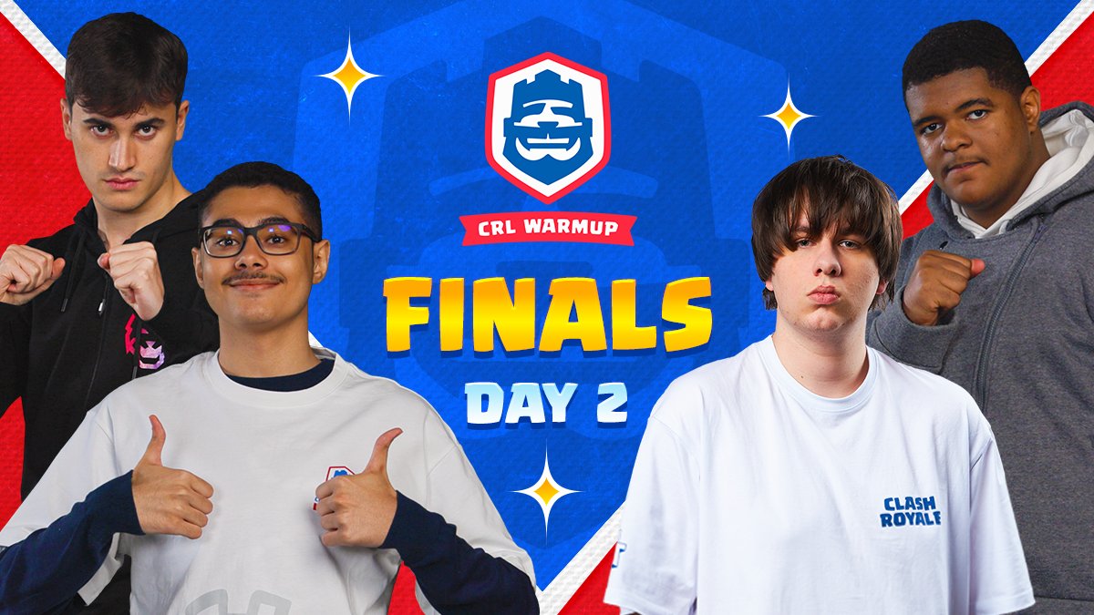 The wait is over. The Finals are HERE! 🏆

Only one will be crowned CRL Warmup 2025 Champion? 👑

🔴 LIVE NOW!
EN: youtube.com/@EsportsRoyale…
DE: twitch.tv/bigspincr
ES: twitch.tv/revolaimar
FR: youtube.com/@lemonteaclash…
FA: youtube.com/@kingtaha_cr/l…
AR: youtube.com/@Hemokok/live