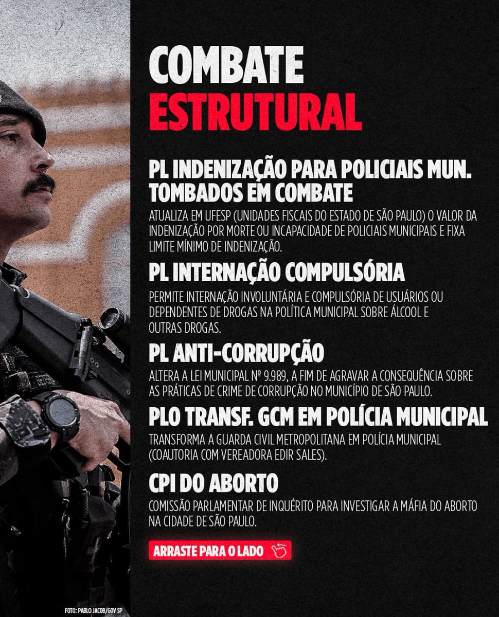Esse sujeito se diz “jornalista”, mas é incapaz de abrir o site da CMSP e verificar quais projetos eu já apresentei.

Foram mais de 15 PLs sobre segurança pública visando o combate ao crime organizado, tráfico de drogas, invasões e receptações. 

Na ânsia de dar uma lacrada,