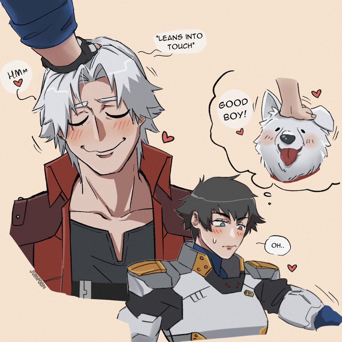 He’s such a big puppy🐶🥰 #DevilMayCryNetflix #DevilMayCry #DMC #DantexLady #Danlady