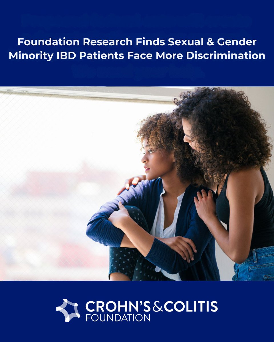 Crohn's & Colitis Foundation (@crohnscolitisfn) on Twitter photo Research using the Crohn’s & Colitis Foundation IBD Partners cohort finds SGM individuals with IBD face more discrimination & self-stigma than non-SGM peers, showing the need for inclusive, supportive care. Read more: bit.ly/4jZmspZ <a href="/KiraNewmanMDPhD/">Kira Newman, MD, PhD</a> Research using the Crohn’s & Colitis Foundation IBD Partners cohort finds SGM individuals with IBD face more discrimination & self-stigma than non-SGM peers, showing the need for inclusive, supportive care. Read more: bit.ly/4jZmspZ <a href="/KiraNewmanMDPhD/">Kira Newman, MD, PhD</a>