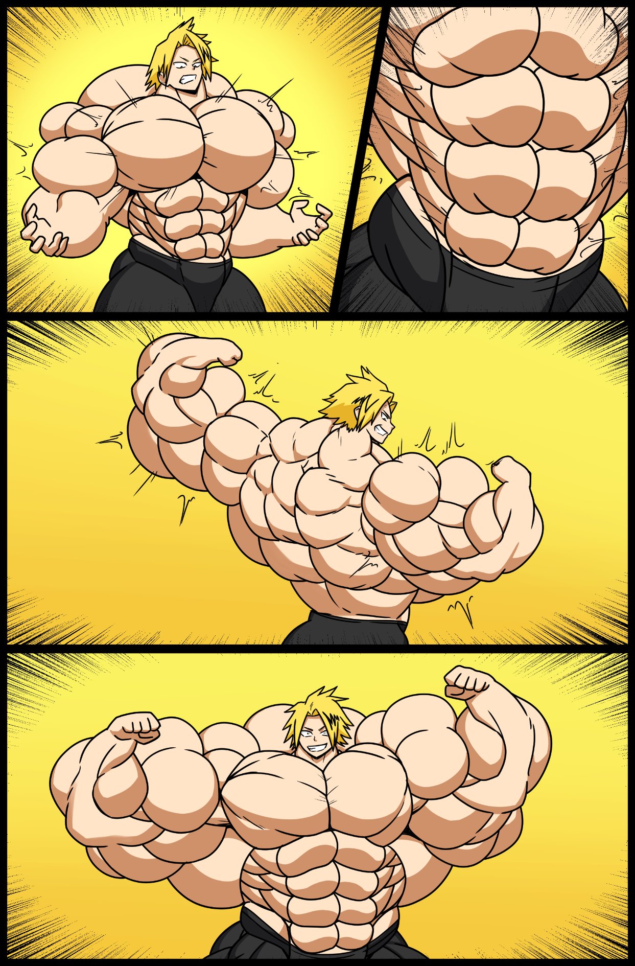 Ali Arts (comms open) on X: Denki Kaminari muscle growth comic 💪🔥 From  my hero academia Page 4 t.codVRhGF3H11  X