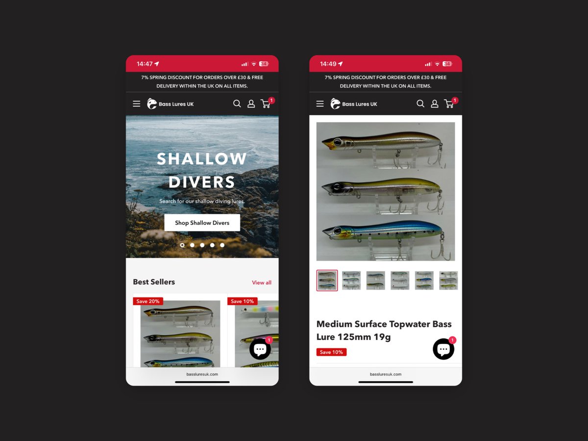 Shoutout to <a href="/bass_lures_uk/">Bass Lures UK 〓〓</a> who continue to boss the bass fishing scene, lovely @shopify website 😉