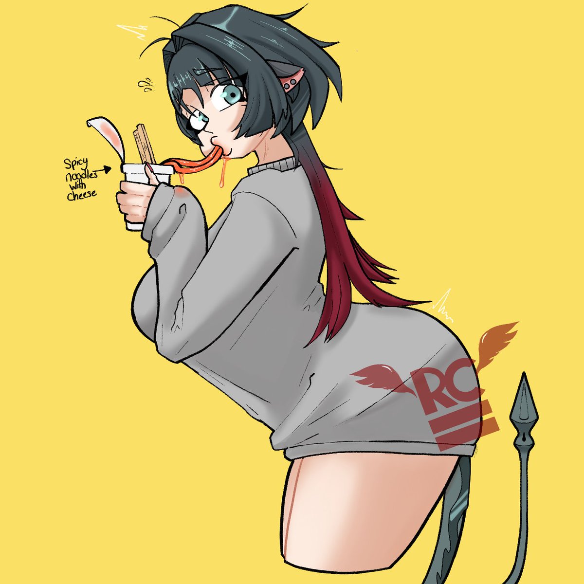 neonredcrow's tweet photo. jane doe in her natural habitat #zzzfanart https://t.co/IWD5wg7ZCx