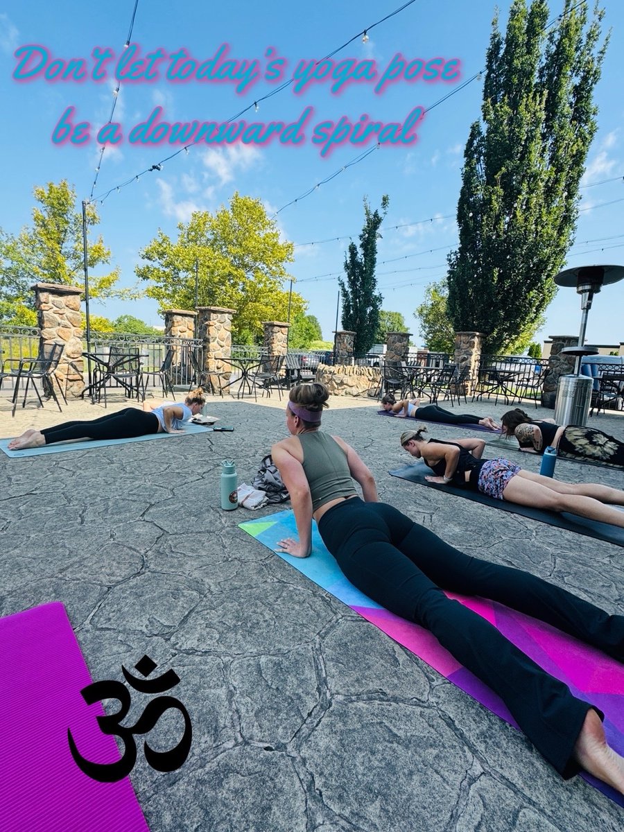 Let’s keep the ‘downward’ in dog, not in mood 🙏🏼
•
Pints &amp; Poses yoga class starts at 11 led by the fabulous @flow_with_bec - $15 includes a house draft 🍺
•
#sundayfunday☀️ #pintsandposes #cbusyogis #yoga #craftbrewery #cbusliving #beerinspires #columbusyoga