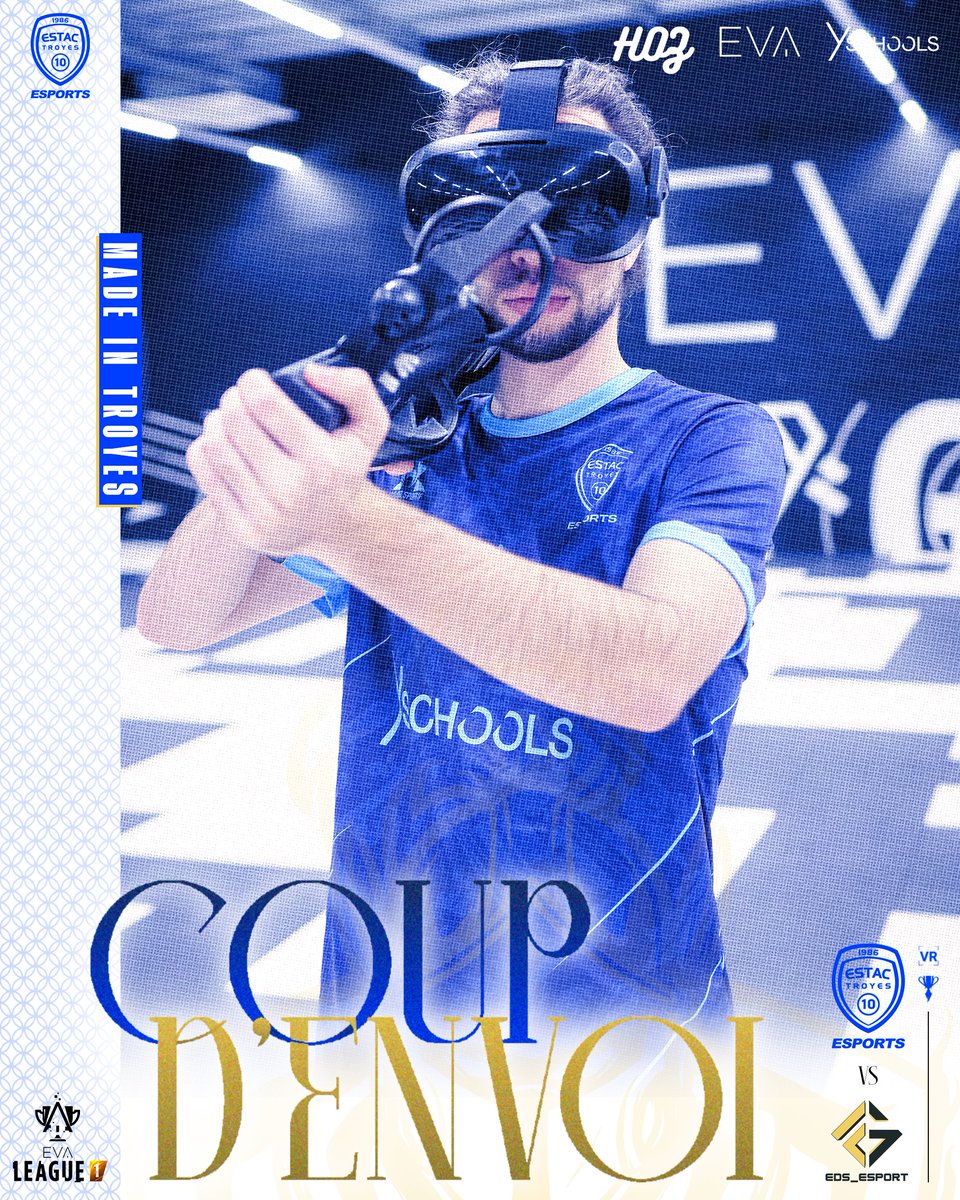 ESTAC_esports's tweet photo. 𝐂'𝐞𝐬𝐭 𝐩𝐚𝐫𝐭𝐢 𝐩𝐨𝐮𝐫 𝐥𝐚 𝐅𝐈𝐍𝐀𝐋𝐄 ! 💙

Le dernier match et le plus important pour notre équipe, face à @EDS_esport ! C'est la rencontre de l'année pour notre team @evagg_fr. 💪

Live : https://t.co/qz5TuCPhlN 📺

#ESTACWIN #TeamESTAC 🔵⚪️ https://t.co/4Fk4HY01pH