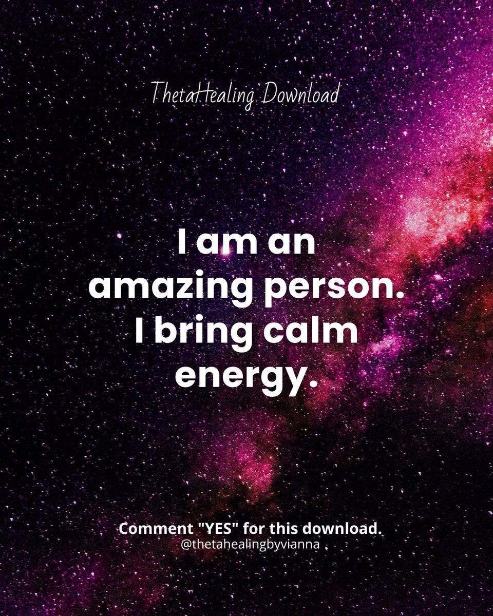I am an amazing person. I bring calm energy. Comment "YES" to receive this download.
.
.
.
#thetahealing #thetahealingdownloads #thetahealingbyviannastibal