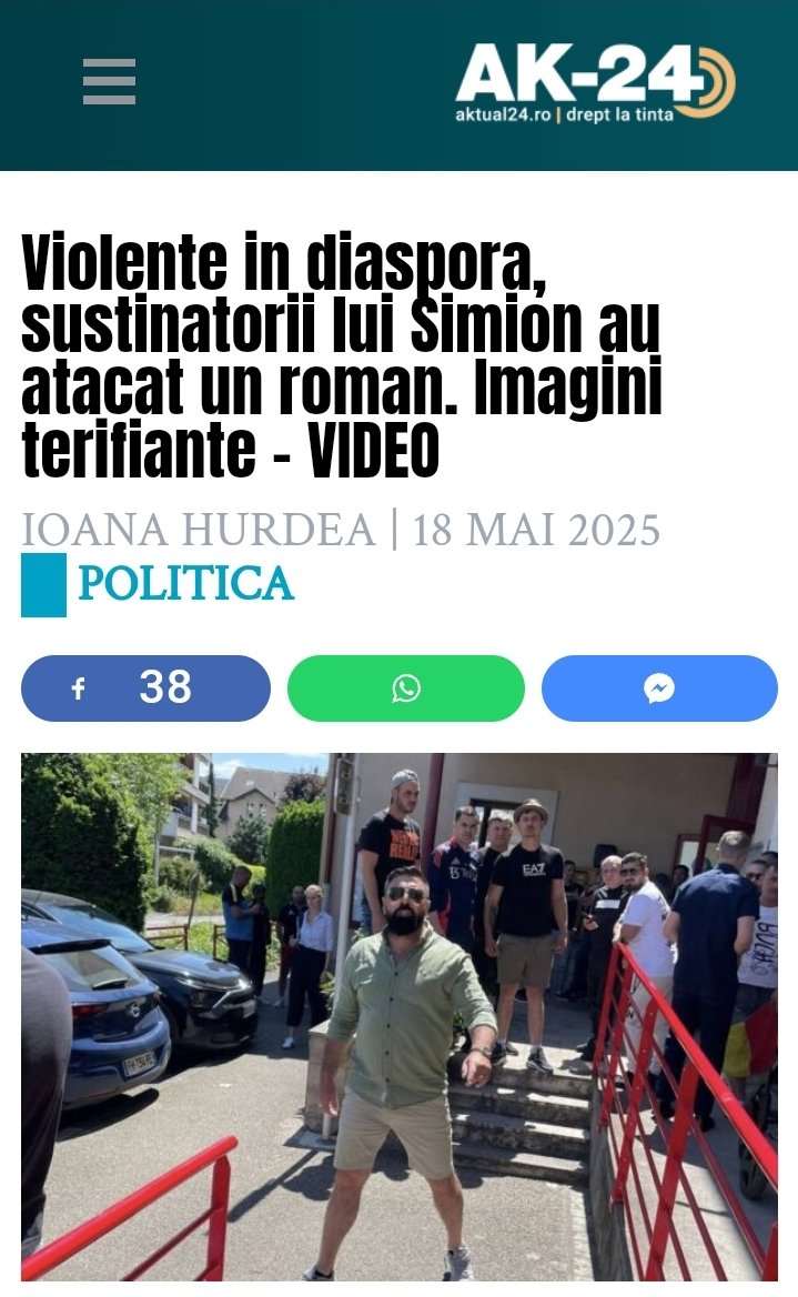 BotMalin's tweet photo. Video aici: https://t.co/51jG28y0sB

Atac asupra unui român în Franța de către susținători ai lui Simion
 
• În Franța, susținători ai lui George Simion l-au atacat fizic pe Dan Enache, vicepreședintele USR Diaspora, după ce acesta le-a cerut să nu își mai strige preferințele https://t.co/NdyaZQRXXE