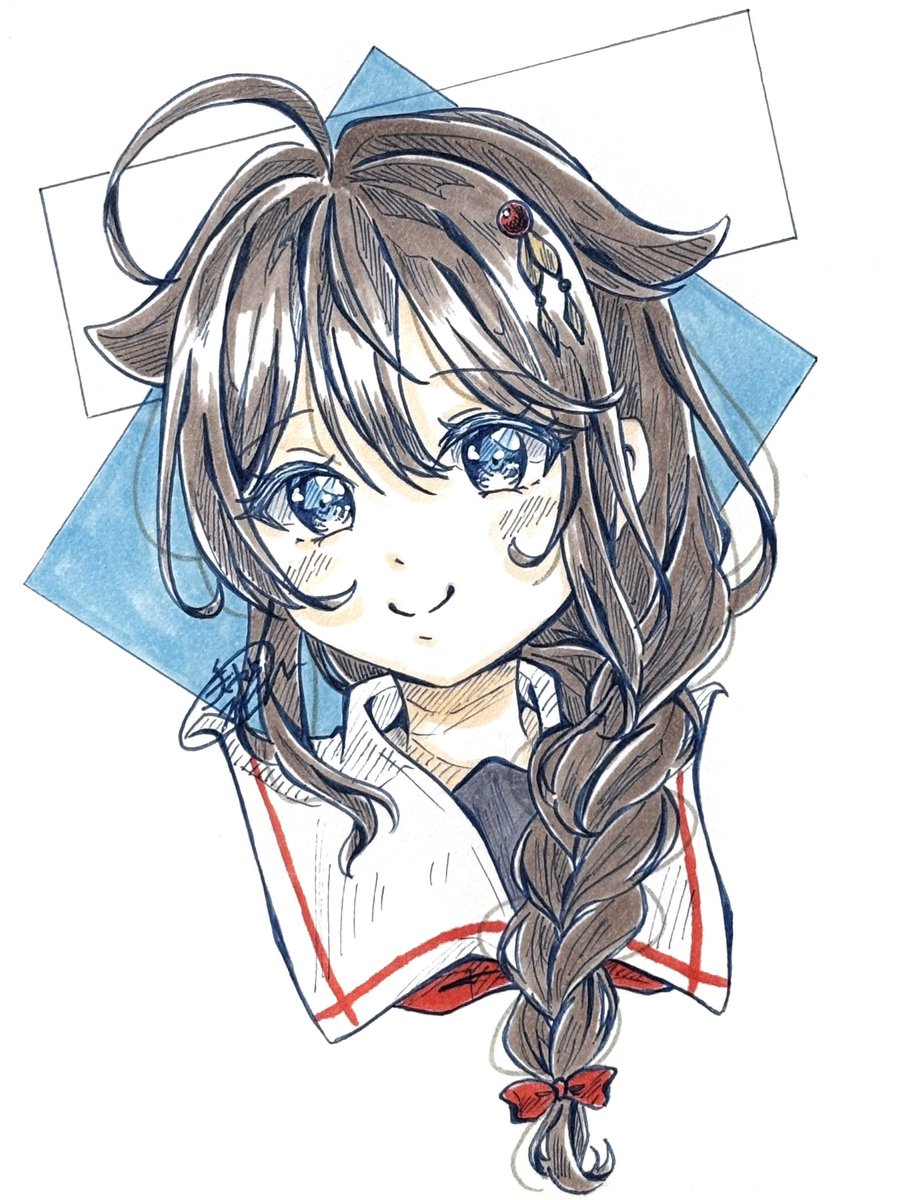 kumou_9's tweet photo. 時雨
#艦これ版深夜の真剣お絵描き60分一本勝負
#艦これ版真剣お絵描き60分一本勝負_20250518
#時雨 https://t.co/9zfFW3Qh75