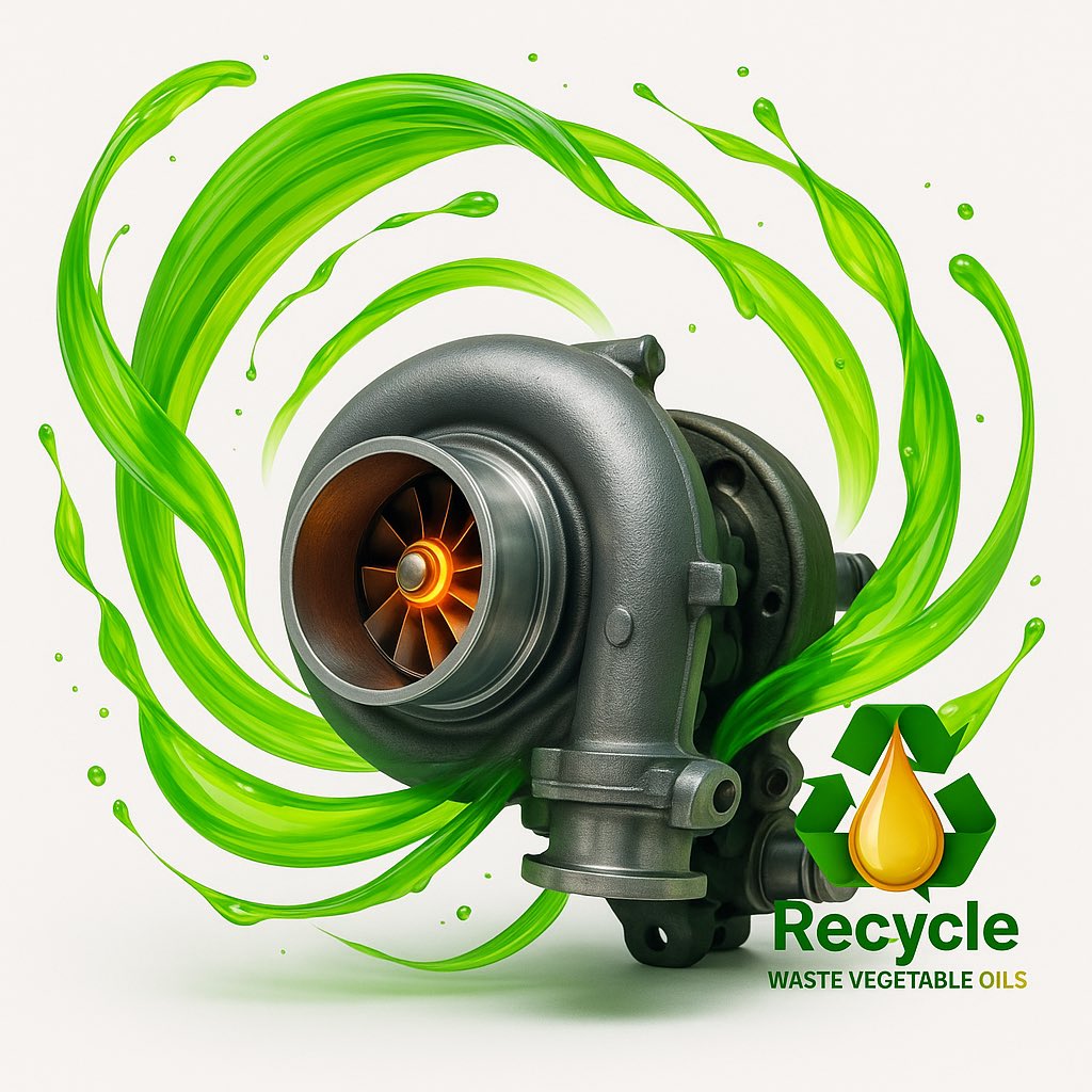 wasteoils's tweet image. Turbochargers are going green
Engineering upgrades include:
• Corrosion-resistant materials
• Biofuel-resistant seals
• Air-fuel optimization
• Better thermal control

Cleaner combustion, less waste.
#TurboTech #Biofuel #GreenInnovation #WasteVegetableOils #EcoEngineering