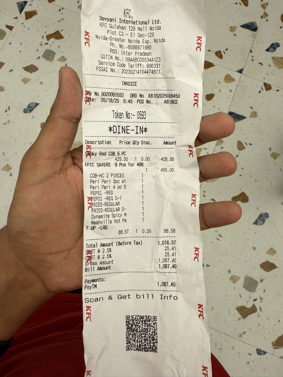 freedomfinancer's tweet photo. — what’s the point of the promise if it’s not honored? @KFC_India  @kfc 

#KFCIndia #CustomerExperience #GulshanOne29 https://t.co/aFlLmSmbZC