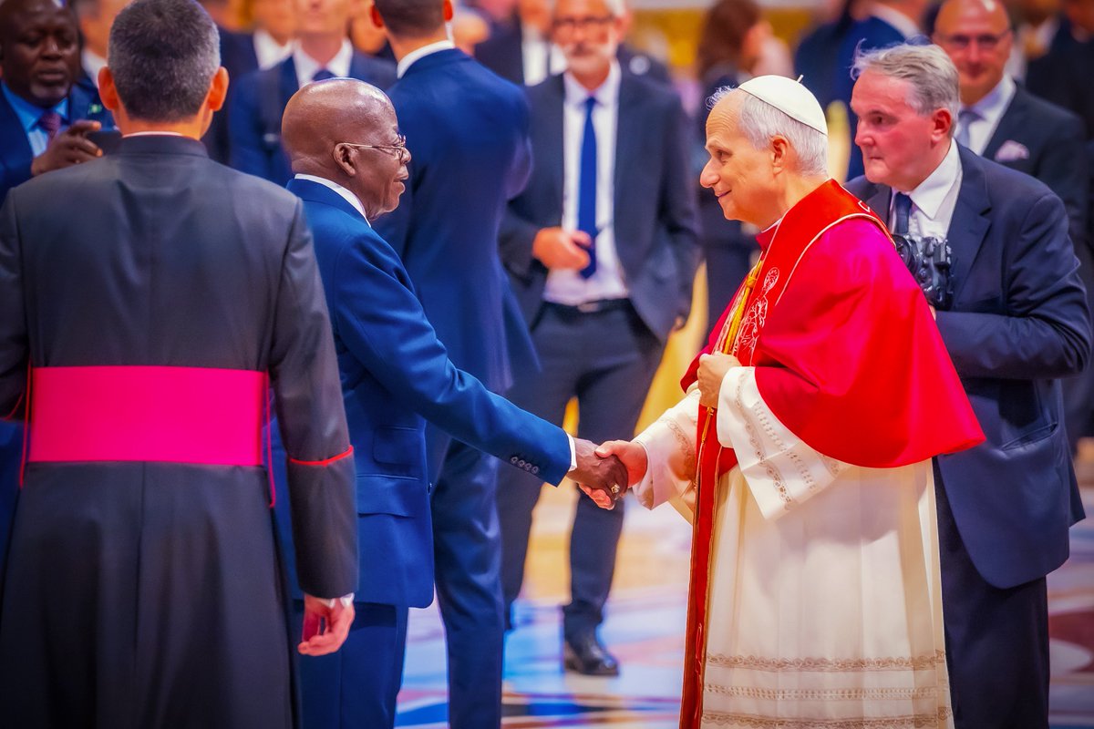 officialABAT's tweet photo. Today, at the Vatican, upon the personal invitation of His Holiness Pope Leo XIV, I joined world leaders and millions of Catholics in witnessing the beginning of a new papacy.

Pope Leo XIV’s humility, history with Nigeria, and message of peace remind us of the moral leadership the world desperately needs. 

As a nation of deep faith and great diversity, Nigeria remains committed to building bridges across belief, race, and continent—for peace, for progress, and for all of humanity.

May the Almighty guide the Holy Father and strengthen all who labour for a more just and compassionate world.

~ PBAT