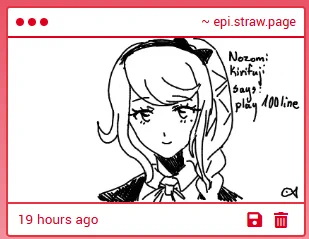 oh wow!!! is that Nozomi Kirifuji from the hit game 100 Line: Last Defense Academy??!! the one game that inspired this fuuka fanart and should be played by EVERYBODY????

erm.. hiiii 😳😳😳😳 