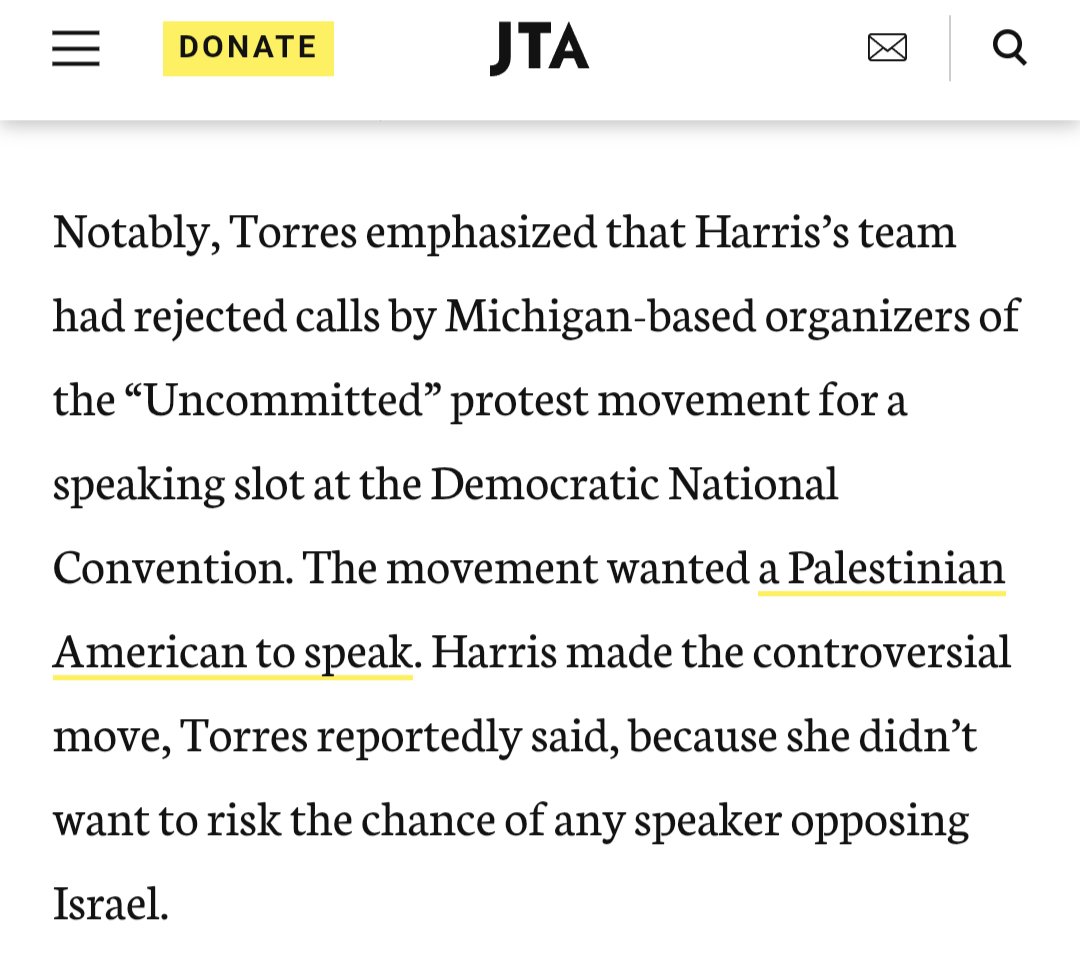 They didn't speak at the convention! You got what you wanted! This is Ritchie Torres in Michigan! jta.org/2024/10/21/uni…