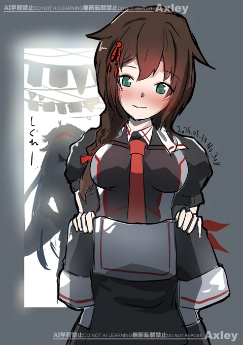 時雨「僕も少しは成長してる、かな…」#艦これ版深夜の真剣お絵描き60分一本勝負 #艦これ版真剣お絵描き60分一本勝負_20250518進水日おめでとう!!!! 