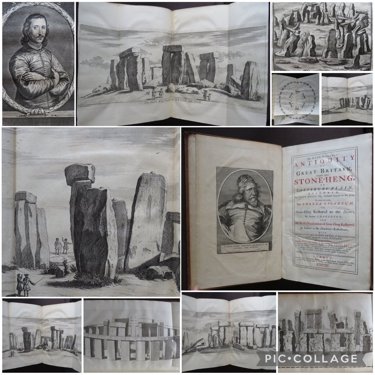 wisdompedlars's tweet photo. STONEHENGE 1725 INIGO JONES Antiquity CHOREA GIGANTUM Webb VINDICATION Romans
#books #antiquarian #18thcentury #InigoJones #Stonehenge #Wiltshire #Archaeology #Roman #history #rarebooks #bookauction
https://t.co/zL1XUM0jOc https://t.co/3s79wzdv4c