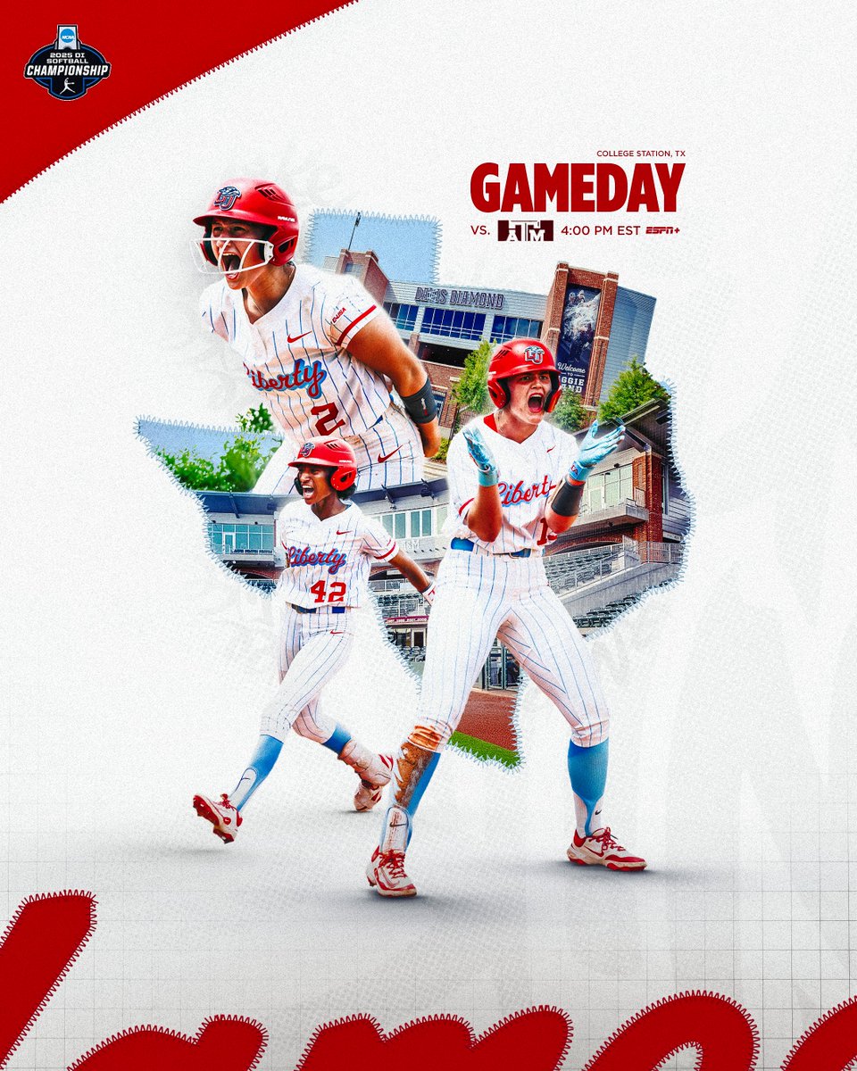 Regional Final!
🆚 Texas A&amp;M
🏟️ Davis Diamond
⏰ 4:00 PM ET | 3:00 PM CT
📻 (@lfsnradio) libertyflames.co/4jaqomw
📺 (ESPN+) libertyflames.co/4kKnAhd
📊 libertyflames.co/3SEyM2z