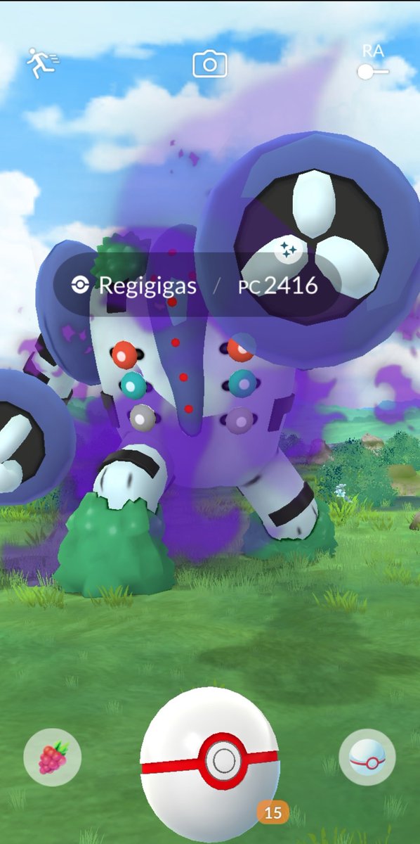 Lembrei do Dia de Reides ontem bem tarde, mas, ainda consegui fazer algumas, e pelo menos brilhou um ✨🥲

Tentando organizar meu hobby com meu trabalho, mas, nem só de Pokémon vive a treinadora hahah

Bom dia, amigos ❤️

#PokemonGO #Regigigas #Pokemon #Shiny #ShadowShiny