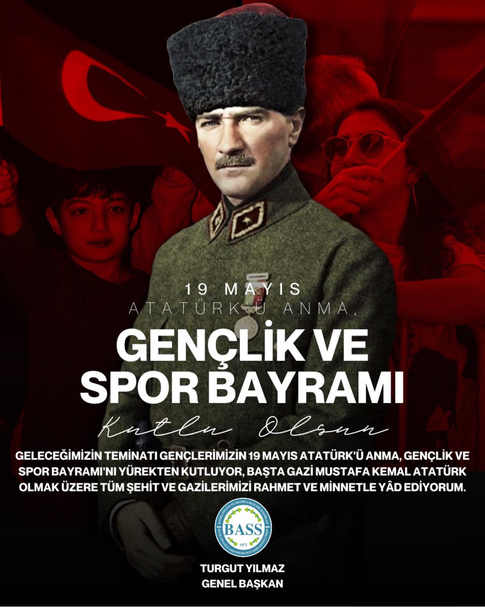 19 Mayıs Atatürk’ü Anma, Gençlik ve Spor Bayramı Kutlu Olsun.