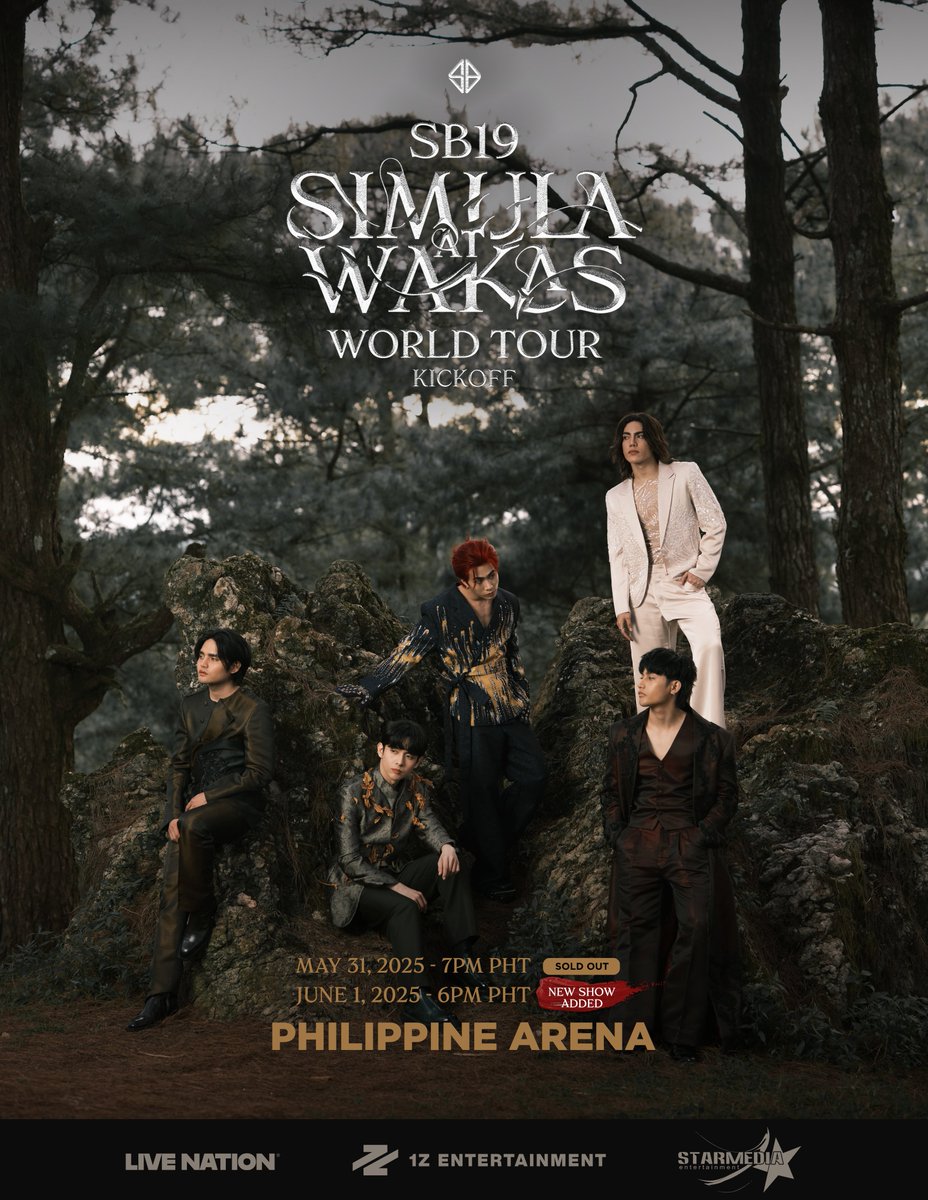 SB19Official's tweet photo. 🍎 Simula at Wakas World Tour Kickoff

May 31, 2025 - 7PM PHT
June 1, 2025 - 6PM PHT
📍Philippine Arena

Limited DAY 2 concert tickets are still available! Grab yours at any SM Tickets outlet near you or via https://t.co/rWckRR47V6

#SimulaAtWakas #SB19
#SB19SimulaAtWakas #SB19SaW
#SaWWorldTour #SaWWorldTourKickoff