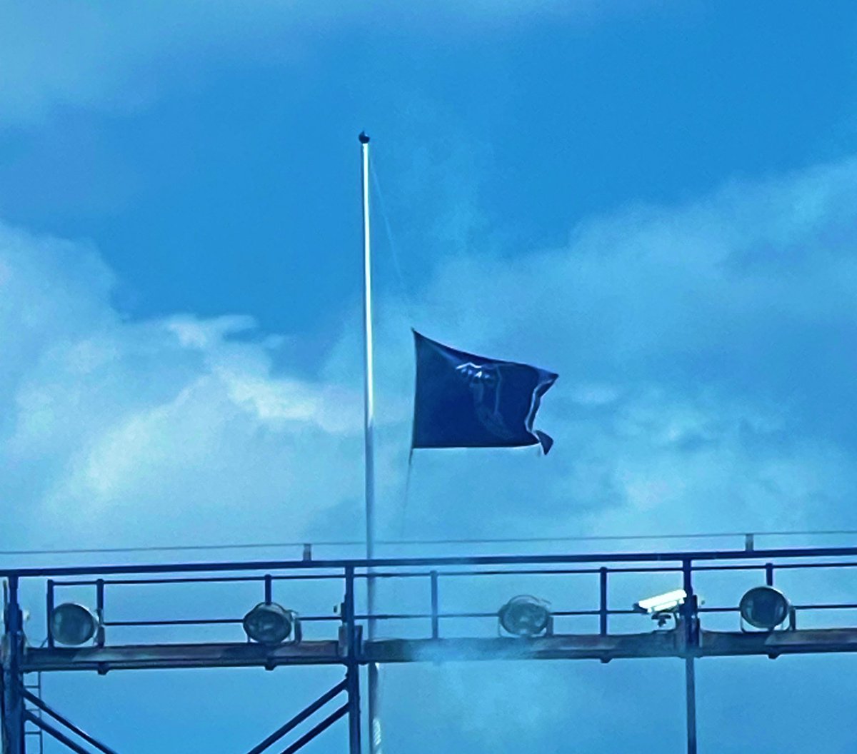 Flags at half mast. 

Gone 🥹