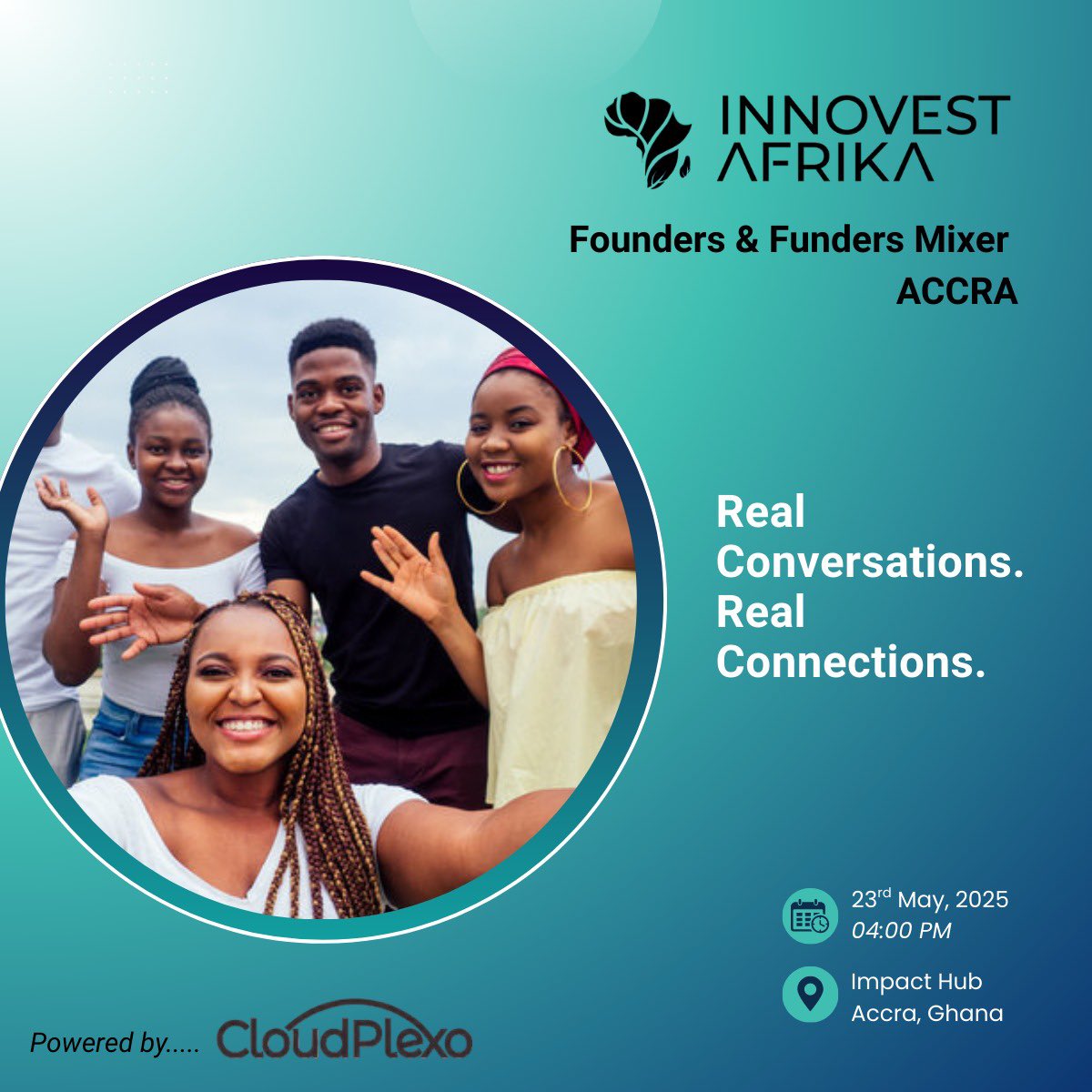 Join us for an evening of real conversations and meaningful connections at the Innovest Afrika Founders &amp; Funders Mixer in Accra.
Register: lu.ma/o2eyggj7
📍 Impact Hub, Accra
🗓 Friday, May 23, 2025 | 🕓 4:00 PM – 7:00 PM
Whether you're a startup founder looking to