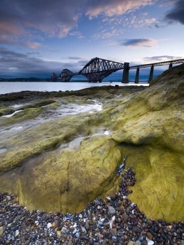 The Forth Rail Bridge over the Firth of Forth, near Edinburgh, Scotland.