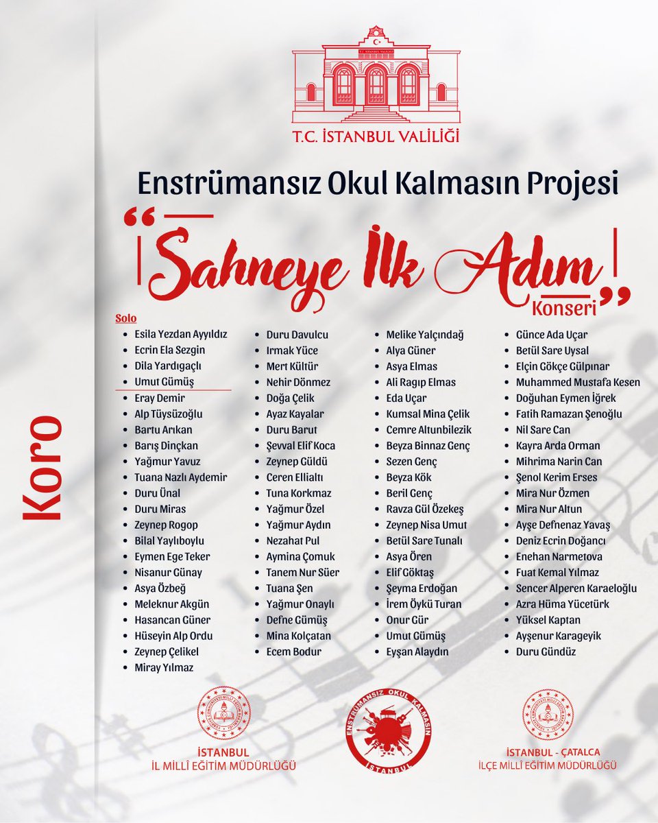 catalca_mem's tweet photo. 🎼 Sahneye İlk Adım, Büyük Bir Heyecan! 

✨Valiliğimiz öncülüğünde, İl Millî Eğitim Müdürlüğümüz koordinesinde yürütülen “Enstrümansız Okul Kalmasın” projesi kapsamında 125 öğrencimizin ve 12 öğretmenimizin yer alacağı “Sahneye İlk Adım” konserimiz ile hayaller sahneye taşınıyor.

🎵Kalpten gelen notalara kulak vermek isteyen herkesi “Sahneye İlk Adım” konserimize bekliyoruz. 

📅 22 Mayıs Perşembe
🕐 13.00
📍 Arif Nihat Asya MTAL – Çatalca / İstanbul

#SahneyeİlkAdım #KalptenSahneye #ÇocuklarınSesi #MüzikBirleştirir #EnstrümansızOkulKalmasın

@tcmeb @Yusuf__Tekin 
@TC_istanbul @gul_davut 
@GCatalca 
@istanbulilmem 
@MucahitYentur 
@suleymanceylan 
@okulumdamuzik