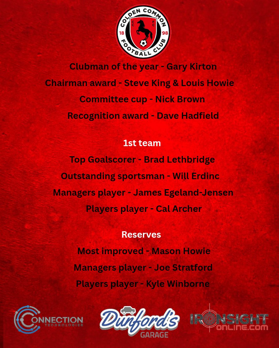 ColdenCommonFC's tweet photo. 2025/2026 Award Winners 🏆 👏 🙌 https://t.co/EOJMS6dlcr