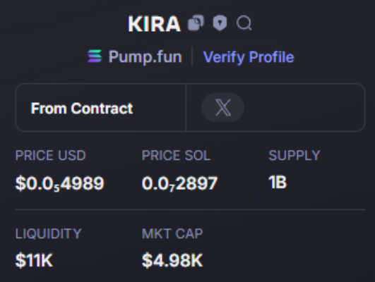 AndryJorge's tweet photo. Done:   22X   
$Kira  #Kira 
Call:  4K -  88K 
CA -  HiXNF1JaRcPQoR48BzLmgVDN6PBgKiESRboDyK8Kpump
TG: https://t.co/991RcwMrL1 https://t.co/JONMPx7tp4