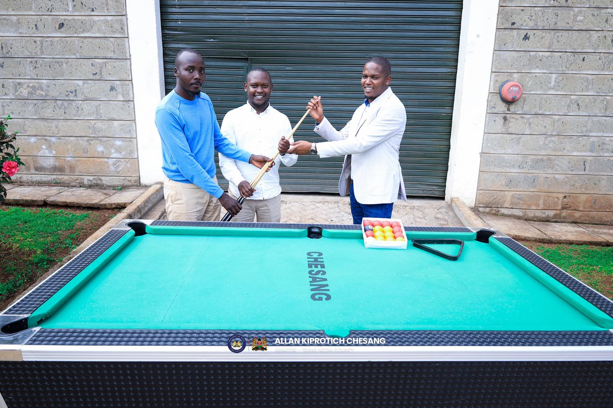 HonAllanChesang's tweet photo. A small gift, a big start. Proud to support youth entrepreneurship with a pool table donation. https://t.co/JIbf2M7cDh